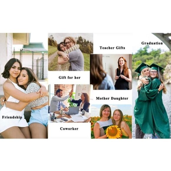 Engraved Hug Two-Tone Bracelet with Hinged Opening - Picture 7 of 12